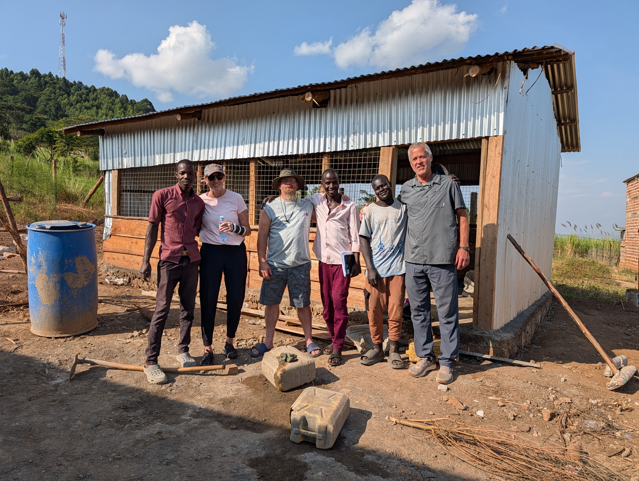 Chicken coop built with help from an RPI mission team