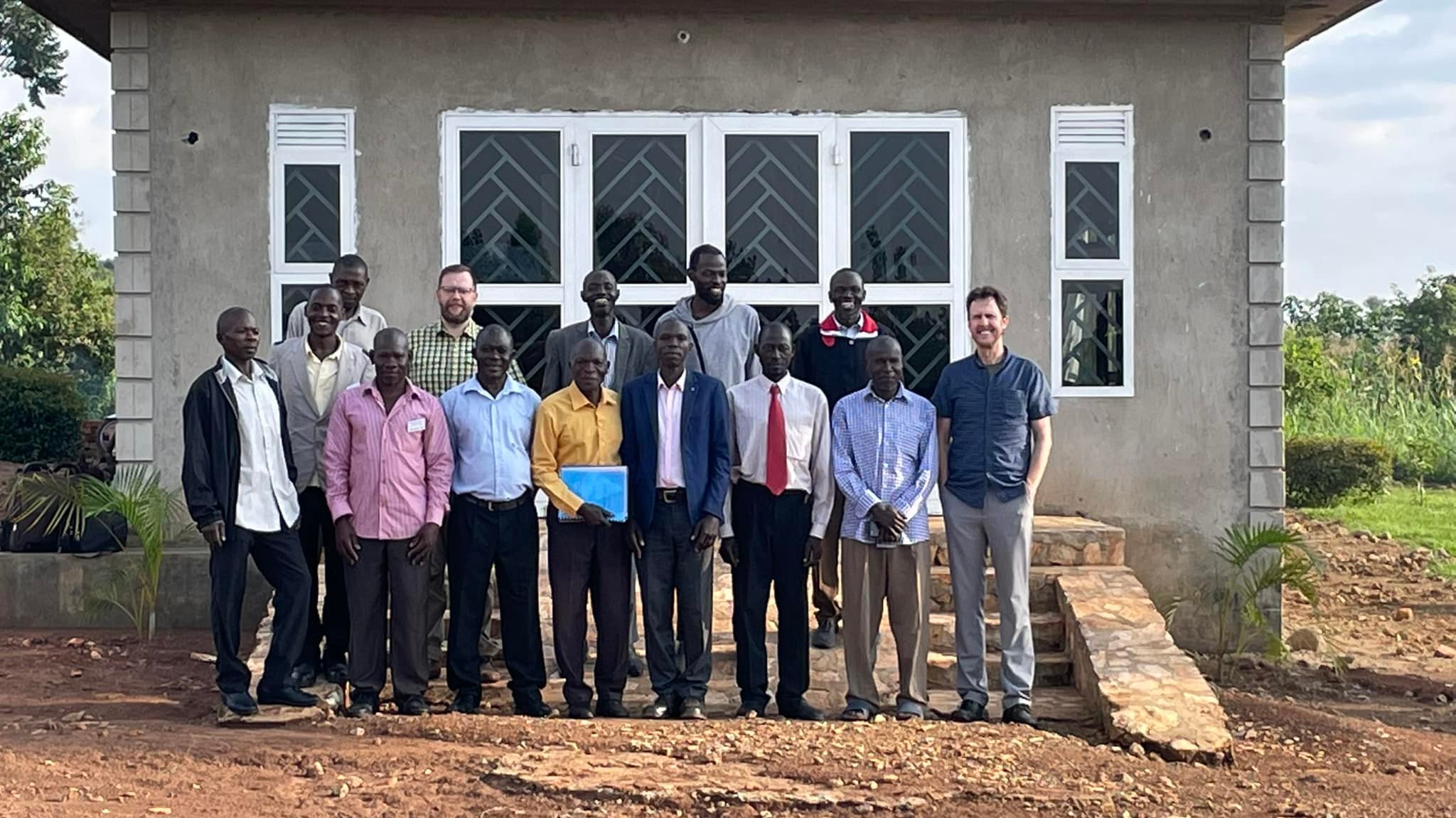 Julius Outside with Classmates