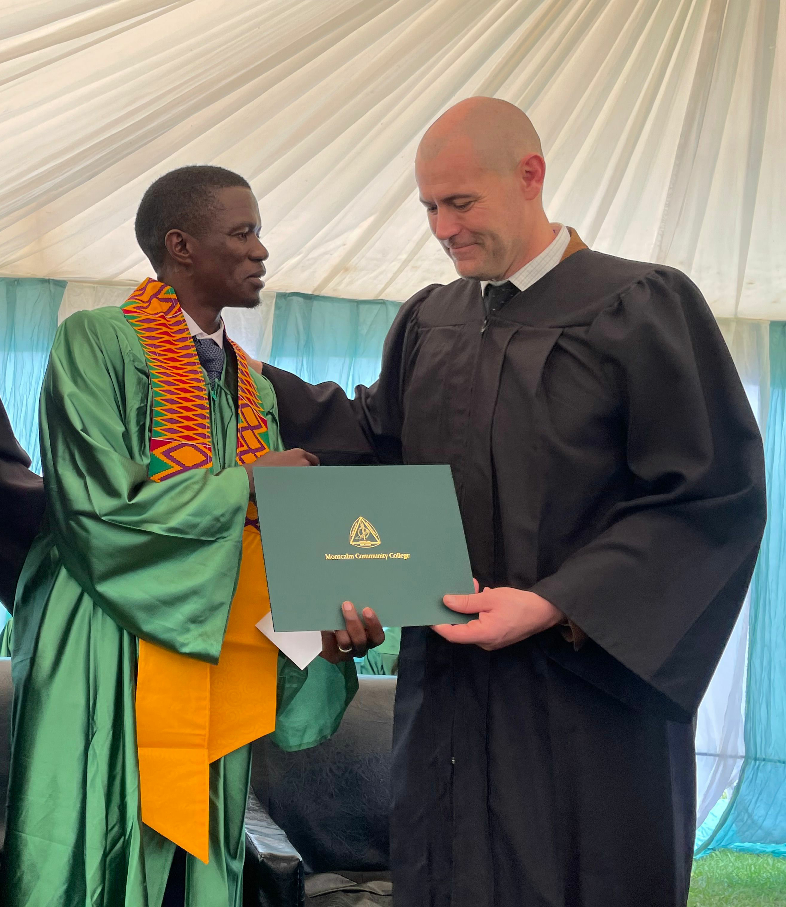 Pastor Tenywa Rogers at his biblical training graduation